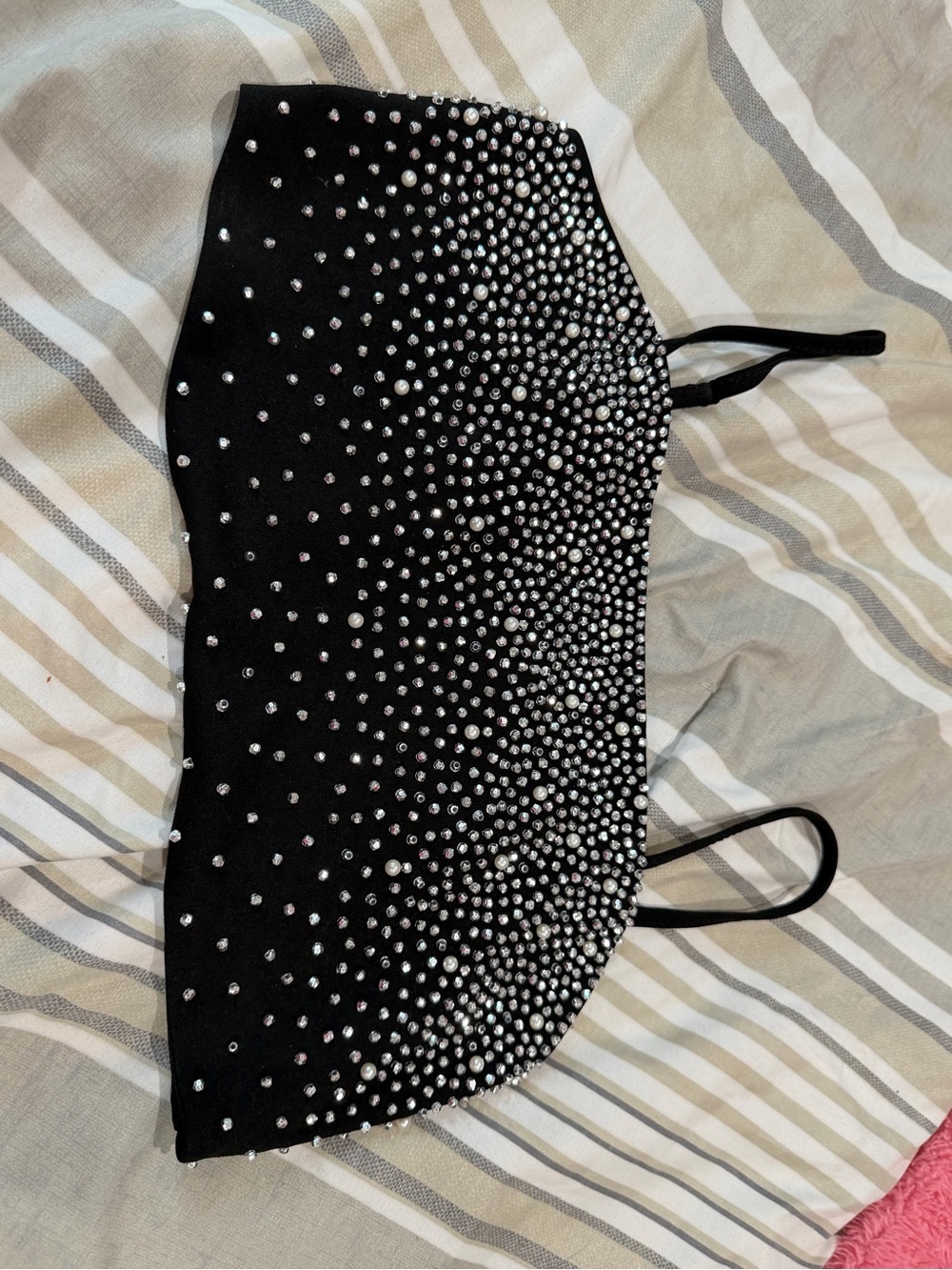 Express Black Top with Price Tag Detail